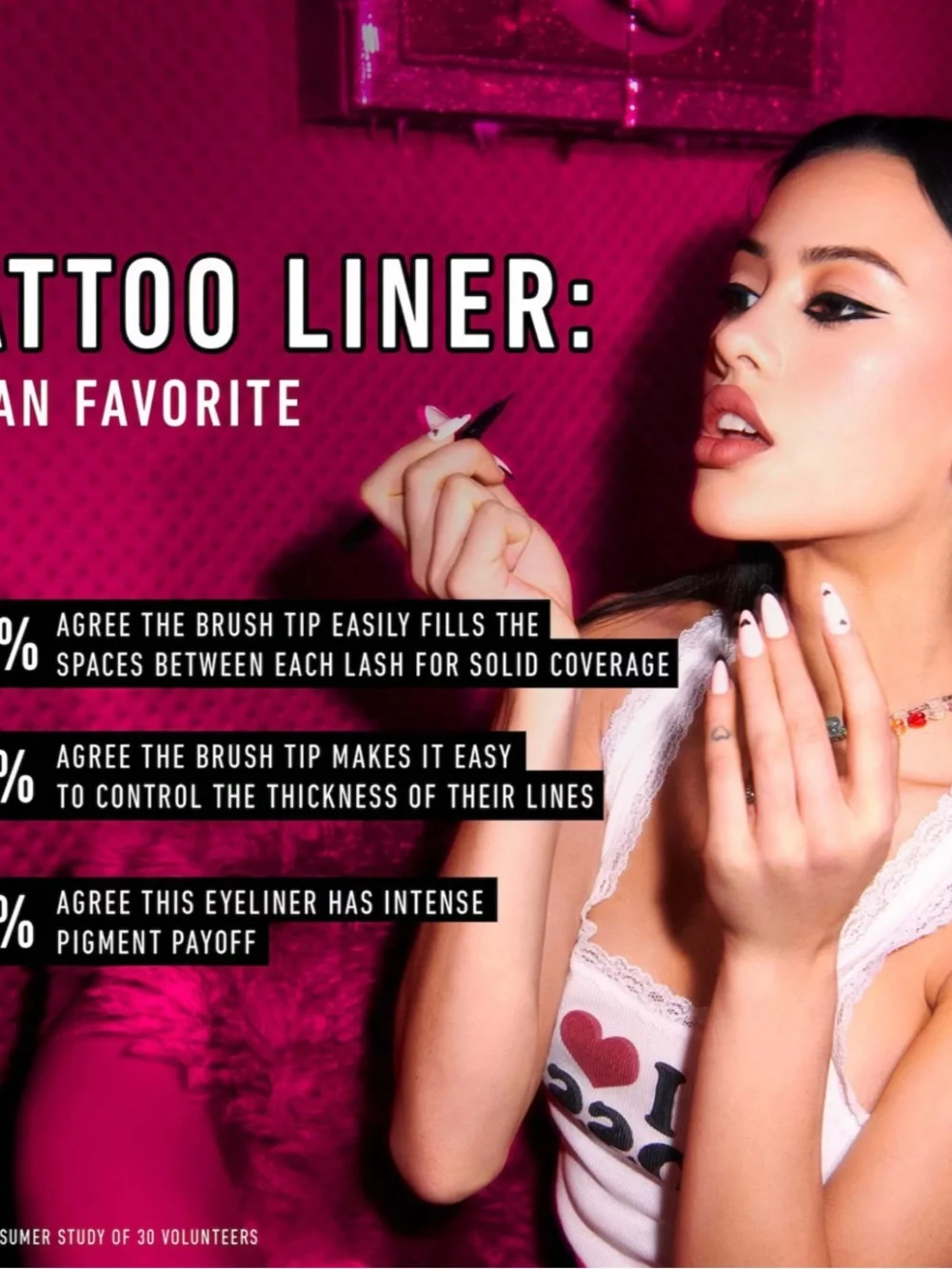 Tattoo Liner Waterproof Liquid Eyeliner - Silver Metallic
